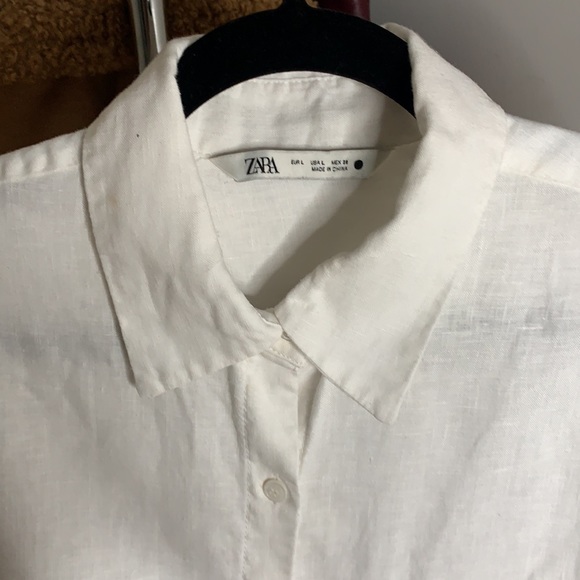 Cropped Linen Shirt - Picture 4 of 5